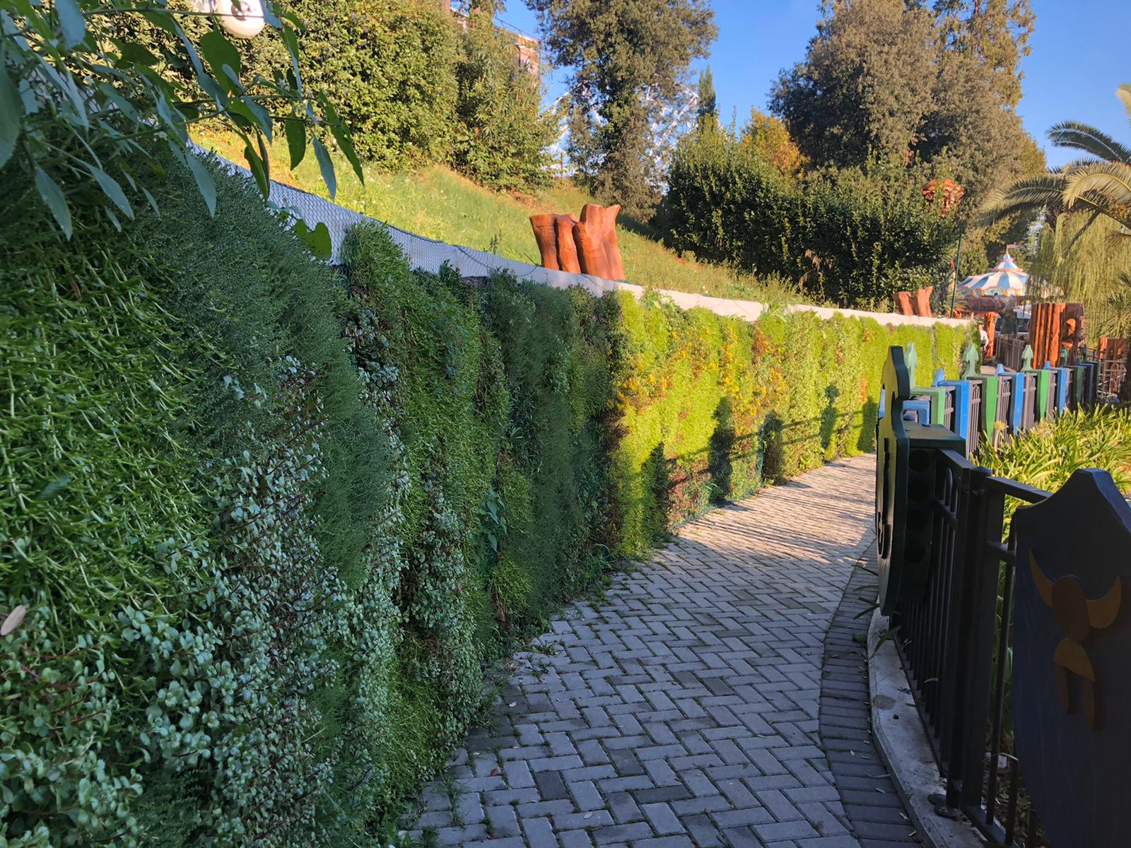 Vertical garden at Luneur Park in Rome